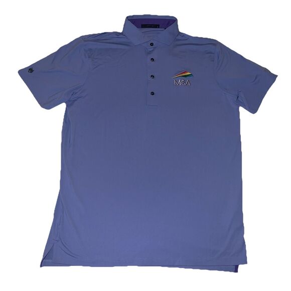 Greyson Men’s Cayuse Polo Cloud Blue Large MSA Company Branding MFA23K11 474 New - Picture 1 of 7